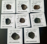 Individual Byzantine Crusader trachy coins, Latin Occupation 1204-1261 AD