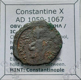 #h624# Byzantine Follis coin of Constantine X from 1059-1067 AD