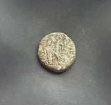 #g288# Greek bronze ae15 coin from Seleucid King Antiochus III, 222-187 BC