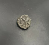 #h908# Byzantine pentanummium coin of Justin I from 518-525 AD (Christogram)