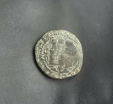 #i774# Spanish Medieval 2 maravedis coin of Philip II from 1580-1591 AD