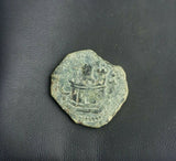 #h550# Spanish Medieval 2 maravedis coin of Philip II from 1580-1591 AD