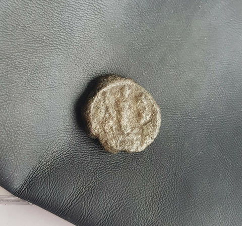 #i244# Byzantine Decanummium coin of Justinian I from 527-565 AD