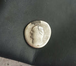 #j270# Roman silver denarius coin of Vespasian from 70 AD