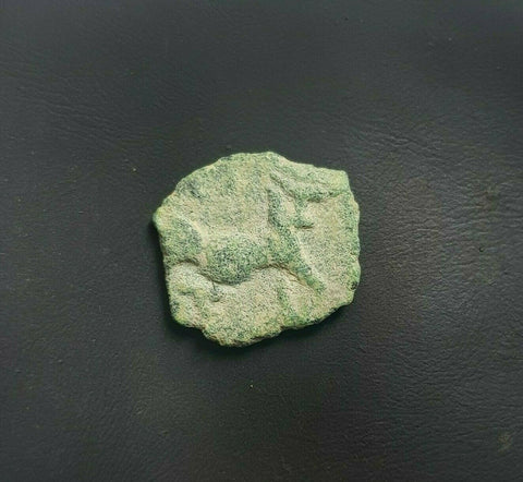 #k078# Anonymous Iberian Greek City Issue Bronze Coin of Castulo from 200-100 BC