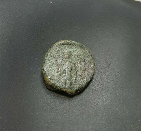 #f137# Greek bronze ae12 coin from Seleucid King Antiochus III, 222-187 BC
