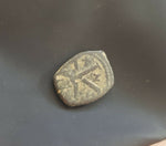 #h294# Byzantine 1/2 follis coin of Justin II from 565-578 AD