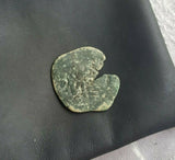 #i777# Spanish Countermarked 4 maravedis coin of Philip IV, 1655 AD