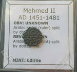 #k796# Ottoman copper Mangir coin of Mehmed II from 1451-1481 AD