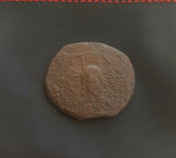 #h089# Byzantine Follis coin of Romanus III from 1028-1034 AD (Constantinople)