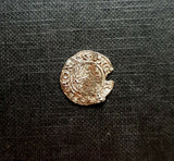 #f196# Hungarian silver fouree denar coin of Maximilian II from 1577 AD