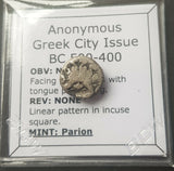 Anonymous silver Greek city issue drachm from Parion 500-400 BC