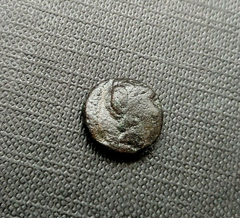 #f128# Greek bronze ae12 coin from Seleucid King Antiochus III, 222-187 BC