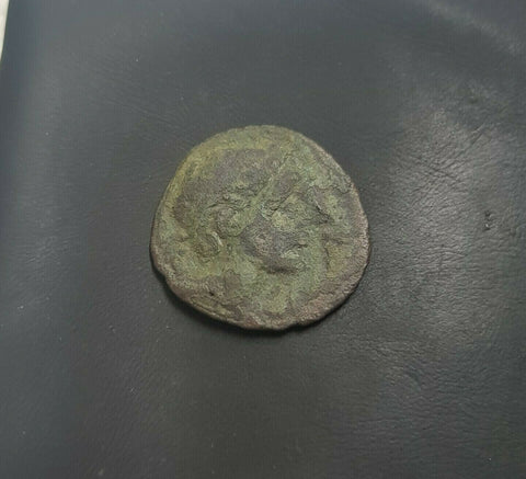 #j967# Anonymous Iberian Greek City Issue Bronze Coin of Castulo from 200-100 BC