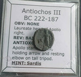 #g062# Greek Seleucid Bronze Coin of Antiochos III from 222-187 BC