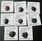 Individual Byzantine Crusader trachy coins, Latin Occupation 1204-1261 AD