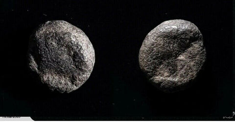 #d624# Silver Anonymous Greek city issue Diobol coin from Kebren, 500-400 BC