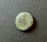 #f913# Greek bronze ae14 coin from Ptolemaic King Ptolemy VI, 163-145 BC