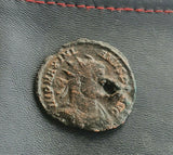 #f474#Roman bronze antoninianus coin issued by Maximian I from 291 AD