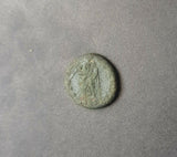 #f605# Small Roman bronze coin of Theodora from 337-340 AD