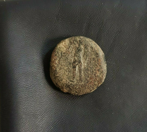 #j978# Anonymous Iberian Greek City Issue Bronze Coin of Cordoba from 75-25 BC