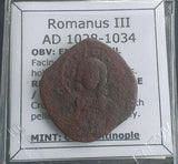 #k658# Byzantine Follis coin of Romanus III from 1028-1034 AD (Constantinople)