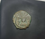 #k641# Byzantine half-follis coin of Maurice Tiberius from 582-602 AD