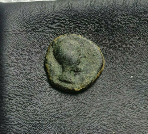 #k586# Anonymous Iberian Greek City Issue Bronze Coin of Castulo from 200-100 BC