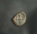 #h259# Byzantine Follis coin of Constans II from 641-668 AD (Constantinople)