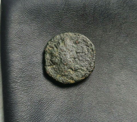#k134# Anonymous Iberian Greek City Issue Bronze Coin of Carteia from 44-1 BC