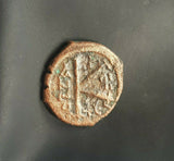 #j706# Byzantine Half Follis coin of Maurice Tiberius from 582-602 AD