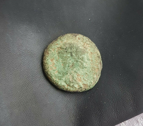 #i384# Roman bronze Dupondius coin of Trajan from 103-111 AD