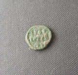 #f970# Anonymous copper Umayyad Fals coin from Spain 711-750 AD (Album 145)