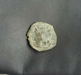 #h555# Spanish Medieval blanca coin of Philip II from 1566-1585 AD