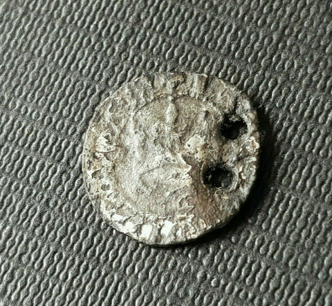 #f243# Hungarian silver fouree denar Mary I from 1385-1395 AD