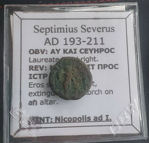 #i644# Roman provincial bronze coin of Septimius Severus, 193-211 AD (Nicopolis)