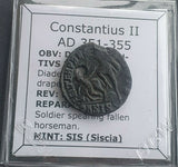 #k407# Roman Bronze coin issued by Constantius II from 351-355 AD