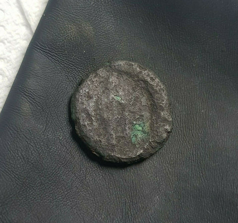 #k224# Anonymous Iberian Greek City Issue Bronze Coin of Carteia from 44-1 BC