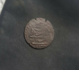 #j829# Ottoman copper 1 Mangir coin of Suleyman II from 1689 AD (Sarajevo)