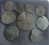 Lot of 25 professionally cleaned & identified Spanish coins from 1471-1904 AD