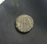 #k166# Anonymous copper Umayyad Fals coin from Tabariya (Israel) 711-750 AD