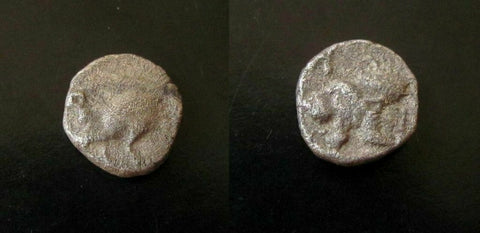 #e338# Silver Anonymous Greek city issue Hemiobol from Kyzikos, 450-400 BC.