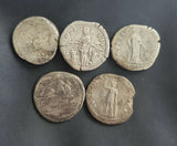 Identified Roman Silver Denarius Coins from BC 100-250 AD