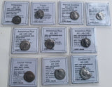 Identified Roman Silver Denarius Coins from BC 100-250 AD