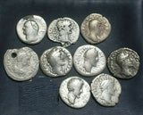 Identified Roman Silver Denarius Coins from BC 100-250 AD