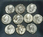 Identified Roman Silver Denarius Coins from BC 100-250 AD